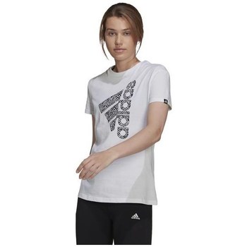 Vêtements Femme T-shirts manches courtes adidas Originals Vertical Zebra Logo Graphic Blanc