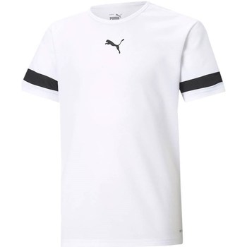 Vêtements Garçon Puma Sweatshirt mit Logo am Ärmel in Schwarz Puma Teamrise Jersey Blanc