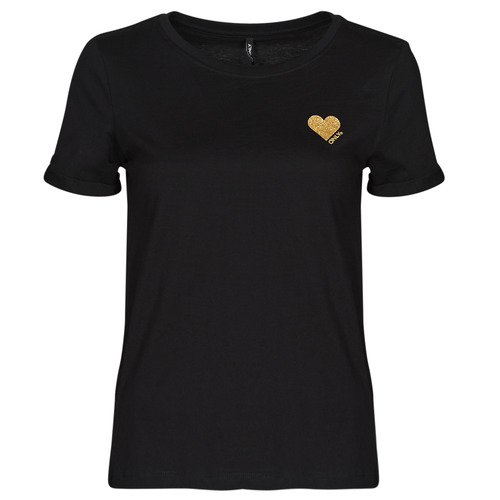 Only ONLKITA Noir - Livraison Gratuite | Spartoo ! - Vêtements T-shirts  manches courtes Femme 10,50 €
