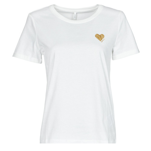Vêtements Femme T-shirts manches courtes Only ONLKITA Blanc
