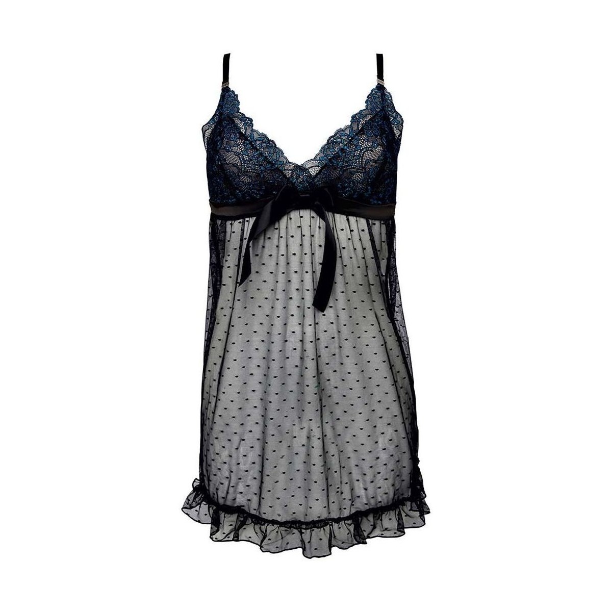 Vêtements Femme Pyjamas / Chemises de nuit Brigitte Bardot Nuisette noir Coquetterie Noir