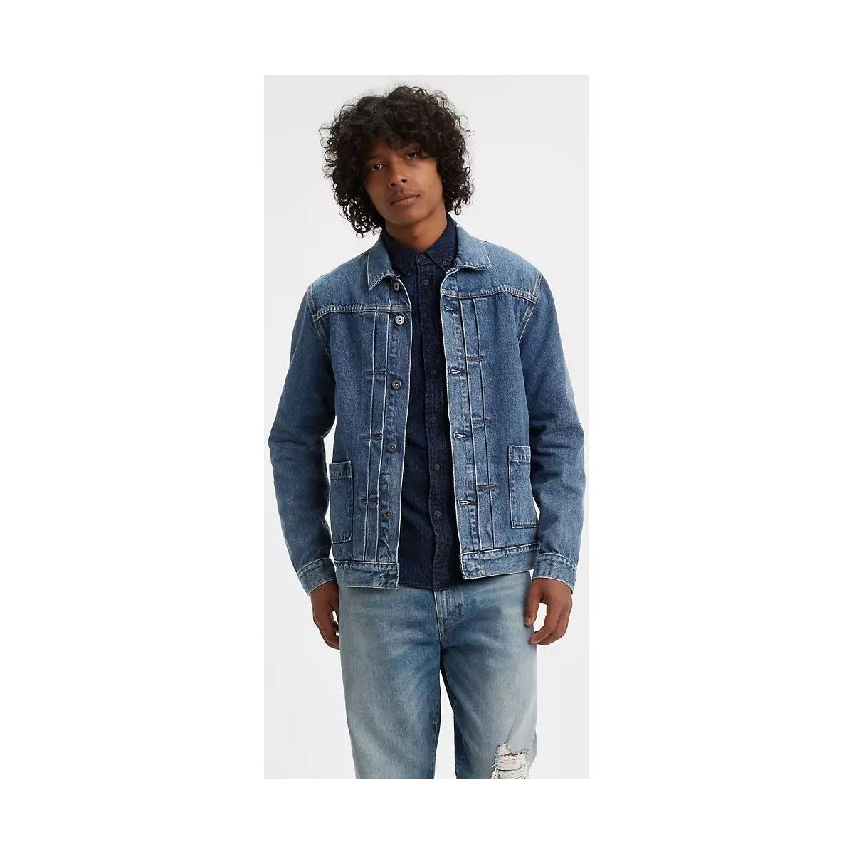 Vêtements Homme Vestes Levi's 28943 0019 TYPE II WORN-LMC YANGER Bleu