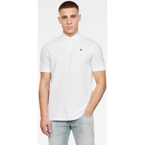 G-Star Raw D08513 5864 DUNDA REGULAR-110 WHITE Blanc - Vêtements T-shirts & Polos  Homme 31,24 €