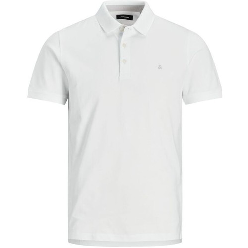 Vêtements Homme T-shirts & Polos Jack & Jones 12136668 PAULOS-WHITE/TONAL/VAPO Blanc