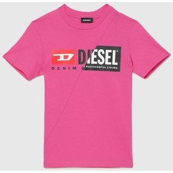 Vêtements Enfant T-shirts & Polos Diesel 00J4YH 00YI9 T-DIEGO-K302 FUCSIA Violet