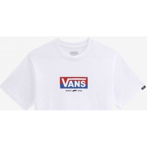 Vans VN0A5FN6WHT1 EASY LOGO-WHITE Blanc - Vêtements T-shirts & Polos Enfant  23,00 €