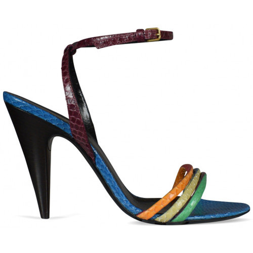 Chaussures Femme Klum wore her Saint Laurent sandals at Wimbledon Saint Laurent Sandales Liya Multicolore