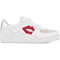 Chaussures Femme Baskets mode Bons baisers de Paname Loulou Blanc Rouge Blanc