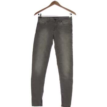 jeans bonobo  jean droit femme  34 - t0 - xs gris 