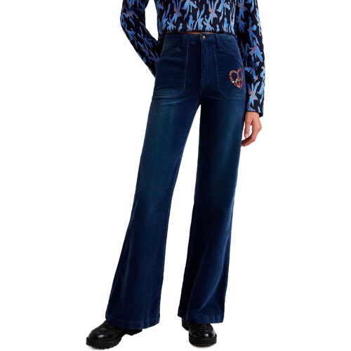 Vêtements Desigual 21WWPN05 bleu - Vêtements Pantalons fluides Femme 108 