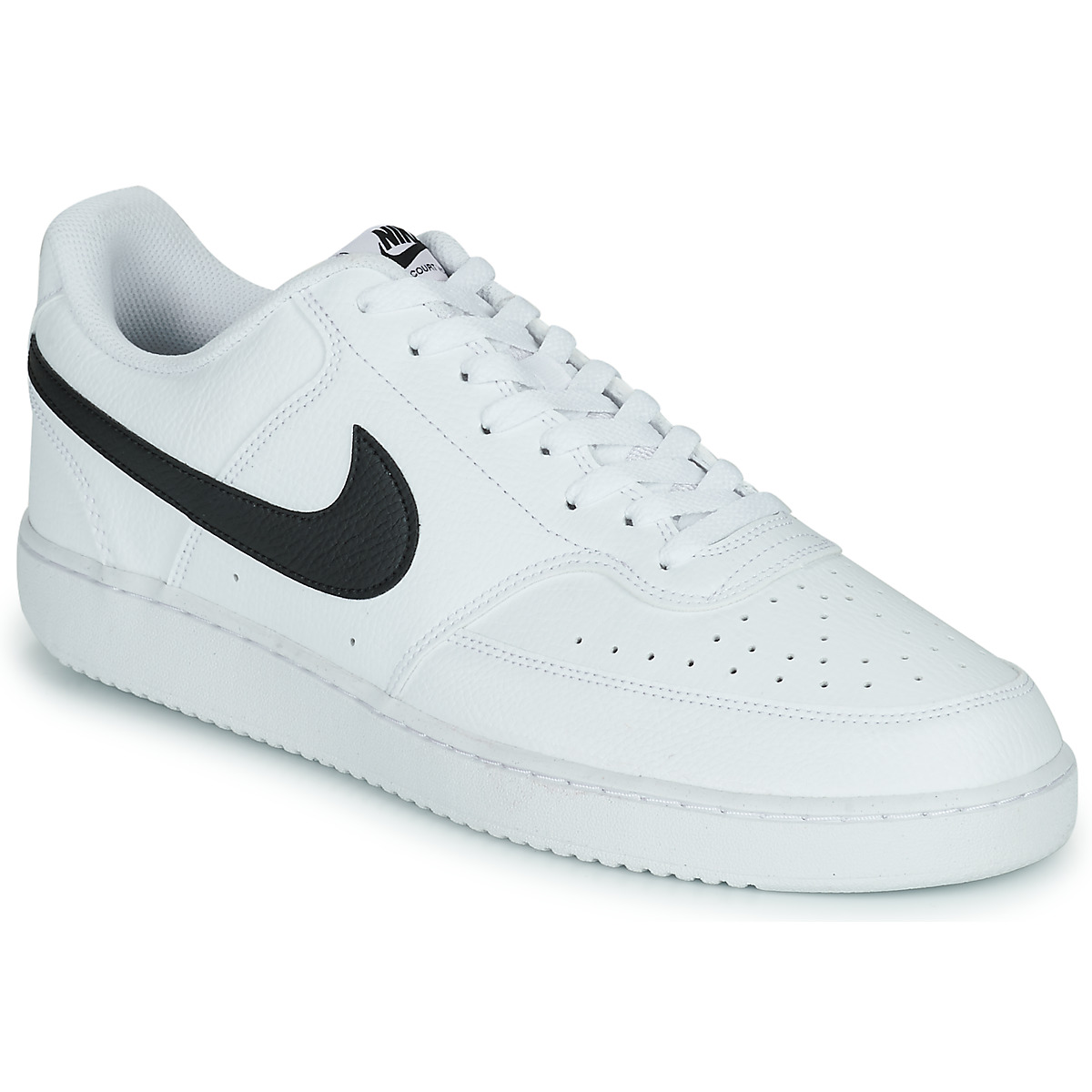 Nike NIKE COURT VISION LOW NEXT NATURE Blanc / Noir - Chaussures Baskets  basses Homme 70,00 €