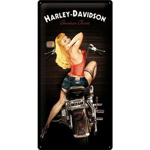 Maison & Déco Le top des sweats Plaque métal Harley Davidson Noir