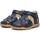 Chaussures Garçon Sandales et Nu-pieds Naturino Sandales semi-ouvertes en cuir ZAFFIRO Bleu