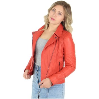 Giorgio Blouson en cuir LOVELY  ref 40744 Coquelicot Rouge
