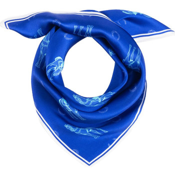 Accessoires textile Femme Echarpes / Etoles / Foulards Allée Du Foulard Carré de soie Piccolo Equidae Bleu