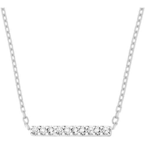 Montres & Bijoux Femme Colliers / Sautoirs Brillaxis Collier  barrette or 18 carats diamants Blanc