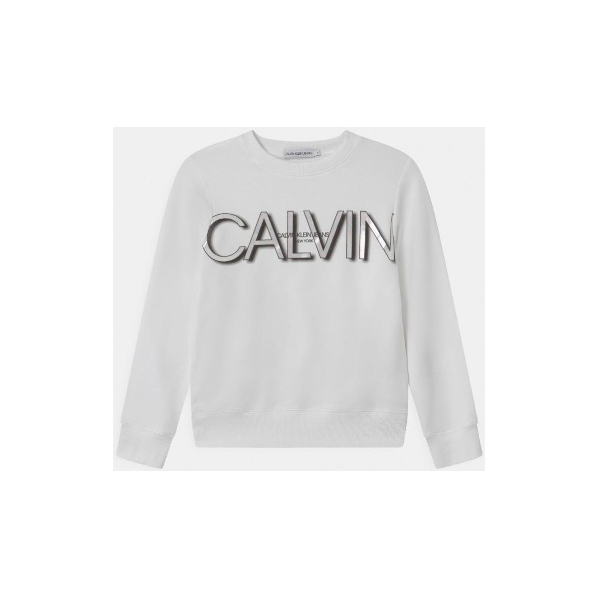 Vêtements Fille Sweats Calvin Klein Jeans IG0IG01006 LOGO SWEATSHIRT-YAF BRIGHT WHITE Blanc