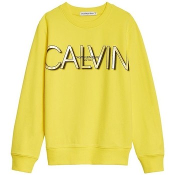 Sweat-shirt enfant Calvin Klein Jeans IG0IG01006 LOGO SWEATSHIRT-ZHM BRIGHT SUNSHINE