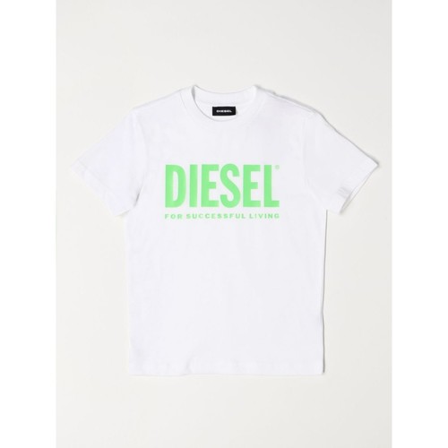 Vêtements Enfant Top 5 des ventes Diesel 00J4P6 00YI9 TJUSTLOGO-100U Blanc