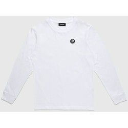 Vêtements Enfant T-shirts manches longues Diesel 00J4YF 00YI9 TFREDDY ML-K100 WHITE Blanc