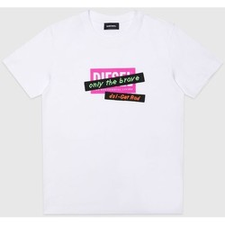 Vêtements Enfant T-shirts manches courtes Diesel J00265 0HERA TUDARGET-K100 Blanc