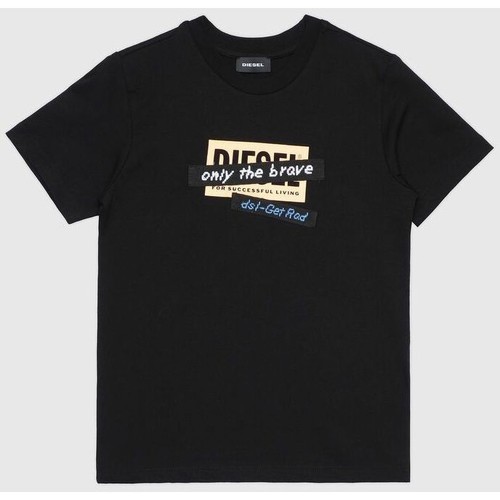 T-shirts Manches Courtes Diesel J00265 0HERA TUDARGET-K900 Noir - Vêtements T-shirts manches courtes Enfant 44 