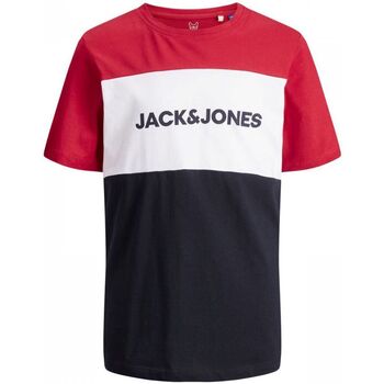 Vêtements Garçon T-shirts & Polos Jack & Jones 12174282 BLOCKING TEE-TANGO RED Rouge