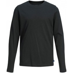 Vêtements Garçon T-shirts manches longues Jack & Jones 12197050 ORGANIC TEE-BLACK Noir