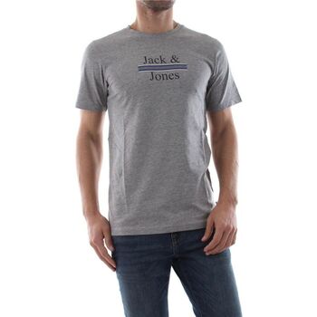Vêtements Homme T-shirts & Polos Jack & Jones 12150263 ART MARWA-LIGHT GREY Gris