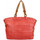 Sacs Femme Cabas / Sacs shopping Fuchsia Sac cabas + bandoulière déco tressée  - Rouge Multicolore