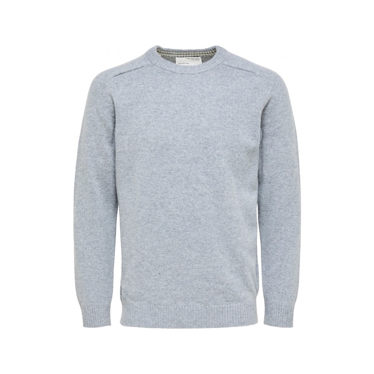 Vêtements Homme Pulls Selected Wool Jumper New Coban - Medium Grey Melange Gris
