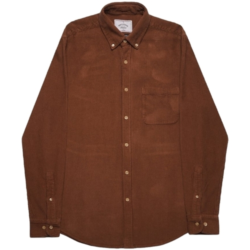 Vêtements Homme Chemises manches longues Portuguese Flannel Full zip down jacket with retractable hood Marron