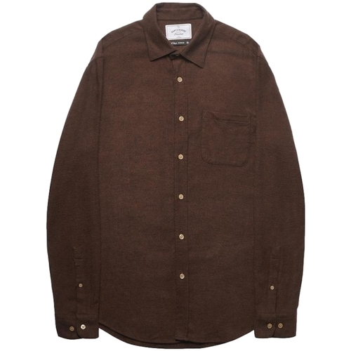 Vêtements Homme Chemises manches longues Portuguese Flannel Teca Shirt down - Brown Marron