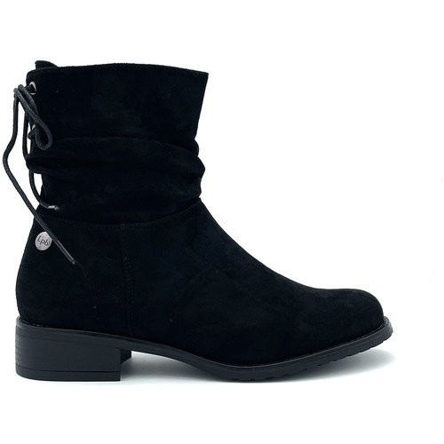 Les Petites Bombes Bottines CIARA Noir suédine Noir - Chaussures Boot Femme  35,00 €