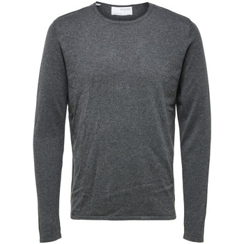Pulls Selected Pullmanches longues Col rond anthracite melange - Vêtements Pulls Homme 41 