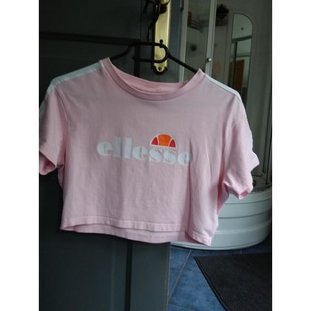 Vêtements Femme zebra-print short-sleeve T-shirt Ellesse Tee shirt crop ellesse Rose