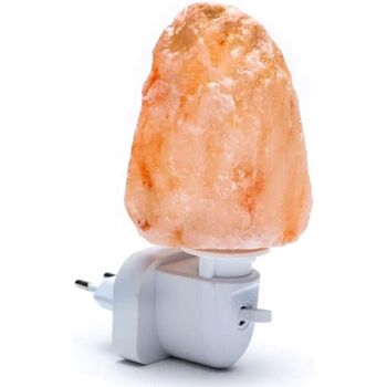 Lampe De Bureau Lampes à poser Phoenix Import Veilleuse en cristal de sel Orange