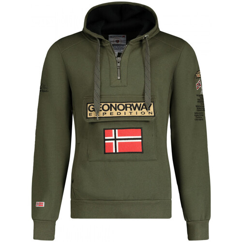 Vêtements Femme Sweats Geographical Norway Sweat sport Gymclass - logo - capuche Kaki
