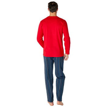 Achile Pyjama long en pur coton DOGGY Rouge
