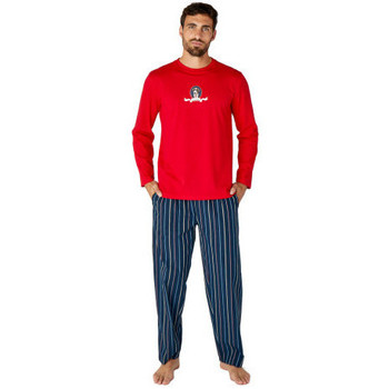 Achile Pyjama long en pur coton DOGGY Rouge - Vêtements Pyjamas / Chemises  de nuit Homme 39,95 €