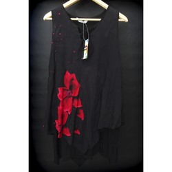 Vêtements Femme Robes courtes Desigual Robe Desigual noire fleurs rouges taille M neuve Noir