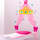 Housses de couettes Stickers Cadoons Autocollant Mural Lit de Princesse en Trompe lil Rose