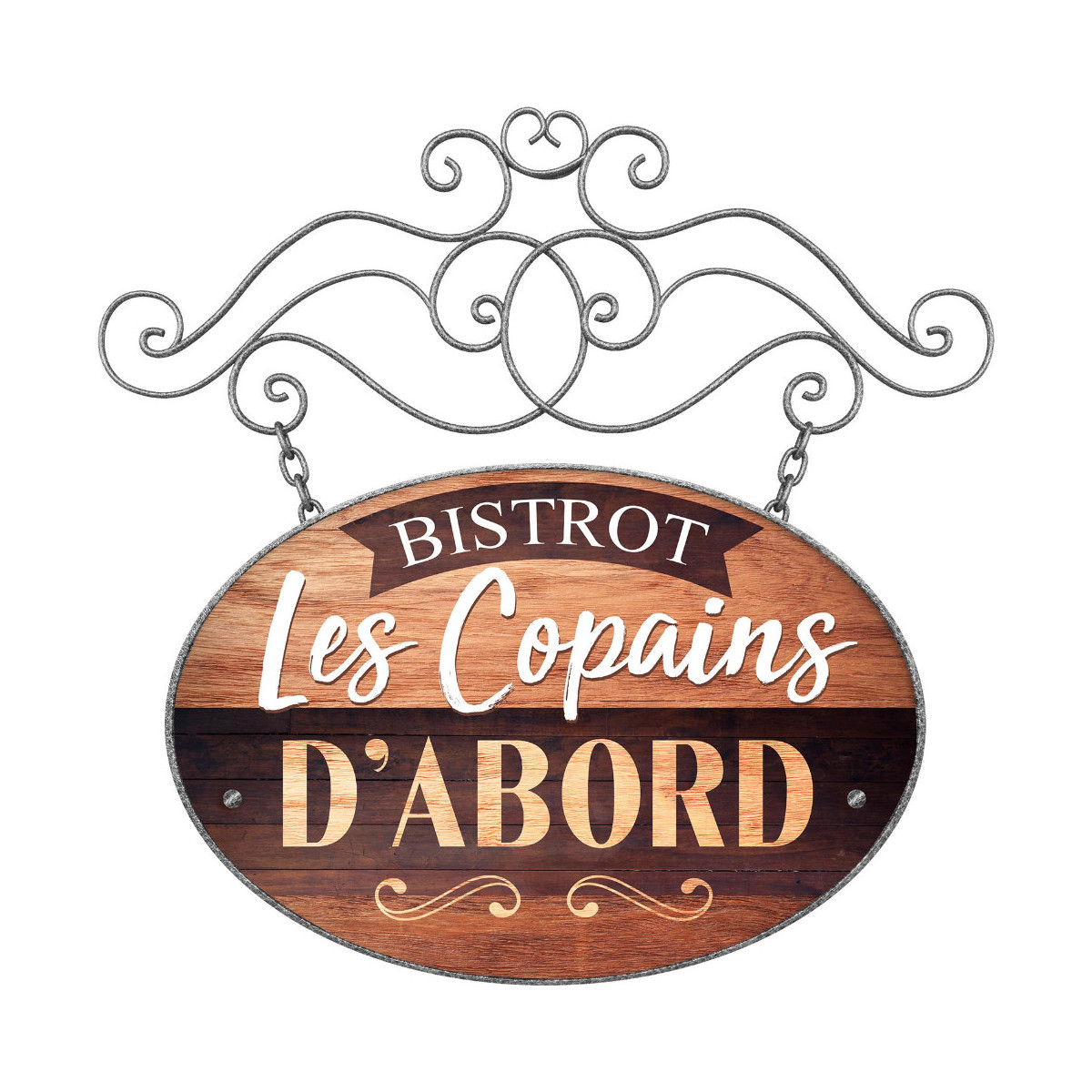 Maison & Déco Stickers Sud Trading Sticker mural Les Copains d'Abord Marron