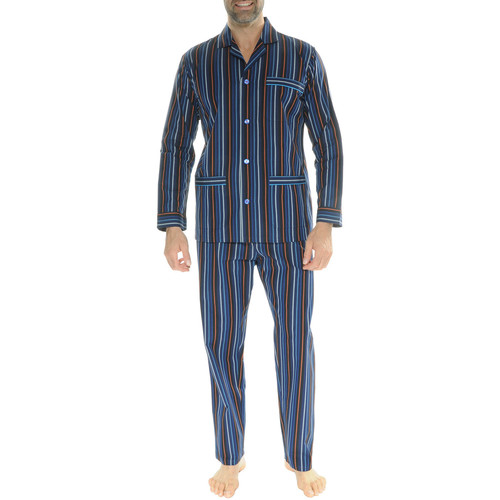 Vêtements Homme Pyjamas / Chemises de nuit Christian Cane Pyjama coton long Ideon Bleu