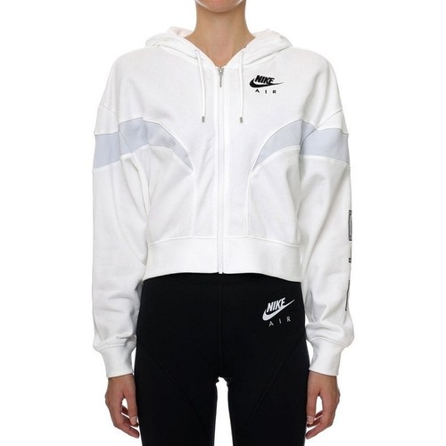 Nike W NSW AIR FLC GX FZ HOODIE Blanc - Vêtements Sweats Femme 49,00 €