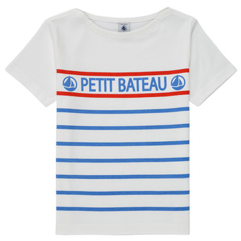 Vêtements Garçon T-shirts manches courtes Petit Bateau BLEU Bleu / Rouge