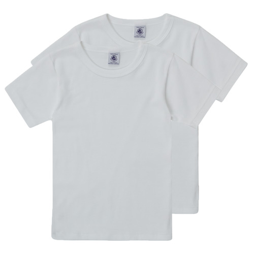 Vêtements Enfant ASOS Dark Future T-shirt met lange mouwen en geschreven logo in wit Petit Bateau THEO Blanc