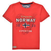 Vêtements Garçon T-shirts manches courtes Geographical Norway JUITRE BOY Rouge