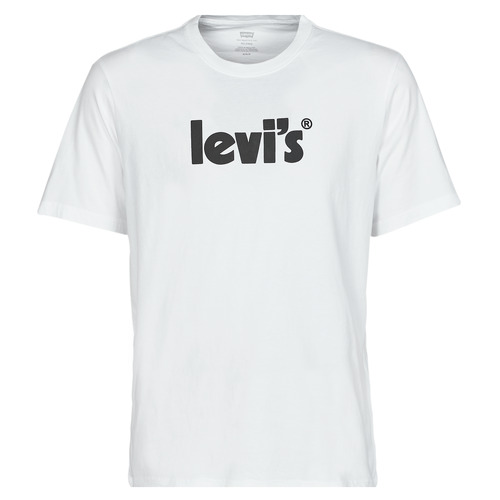 Vêtements Homme T-shirts manches courtes Levi's SS RELAXED FIT TEE POSTER LOGO WHITE