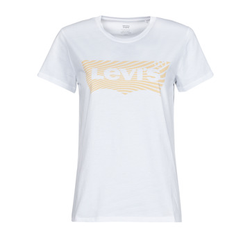 Vêtements Femme T-shirts manches courtes Levi's THE PERFECT TEE WAVY BW FILL WHITE
